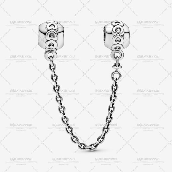 Pandora Band of Hearts Safety Chain Charm - Picture 2 of 3